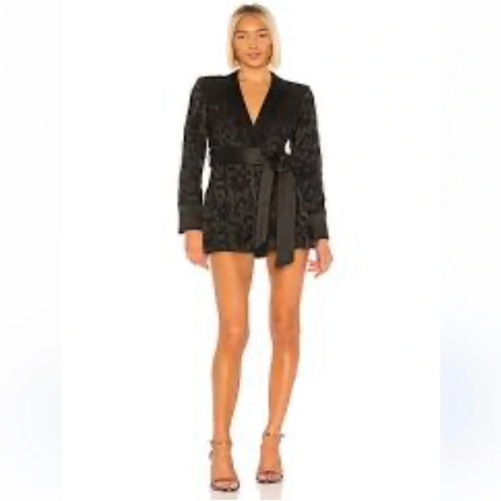 Alexis Black Textured Romper